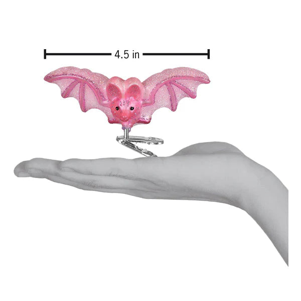 OWC Shimmering Pink Bat Ornament