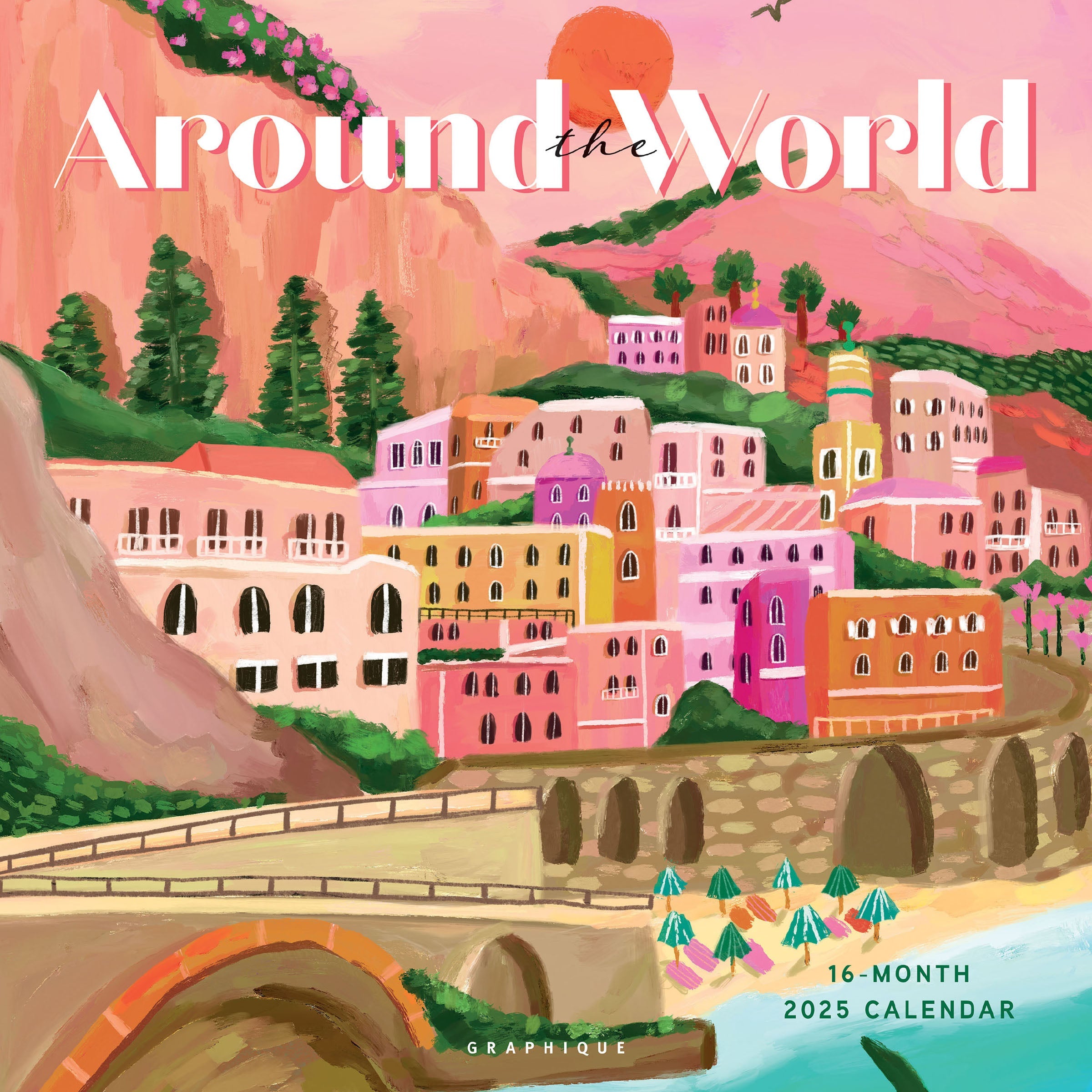 Around The World 2025 Wall Calendar    