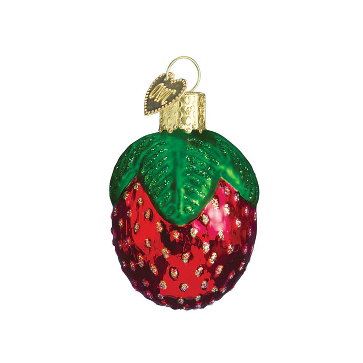 Old World Christmas Sparkling Strawberry Ornament