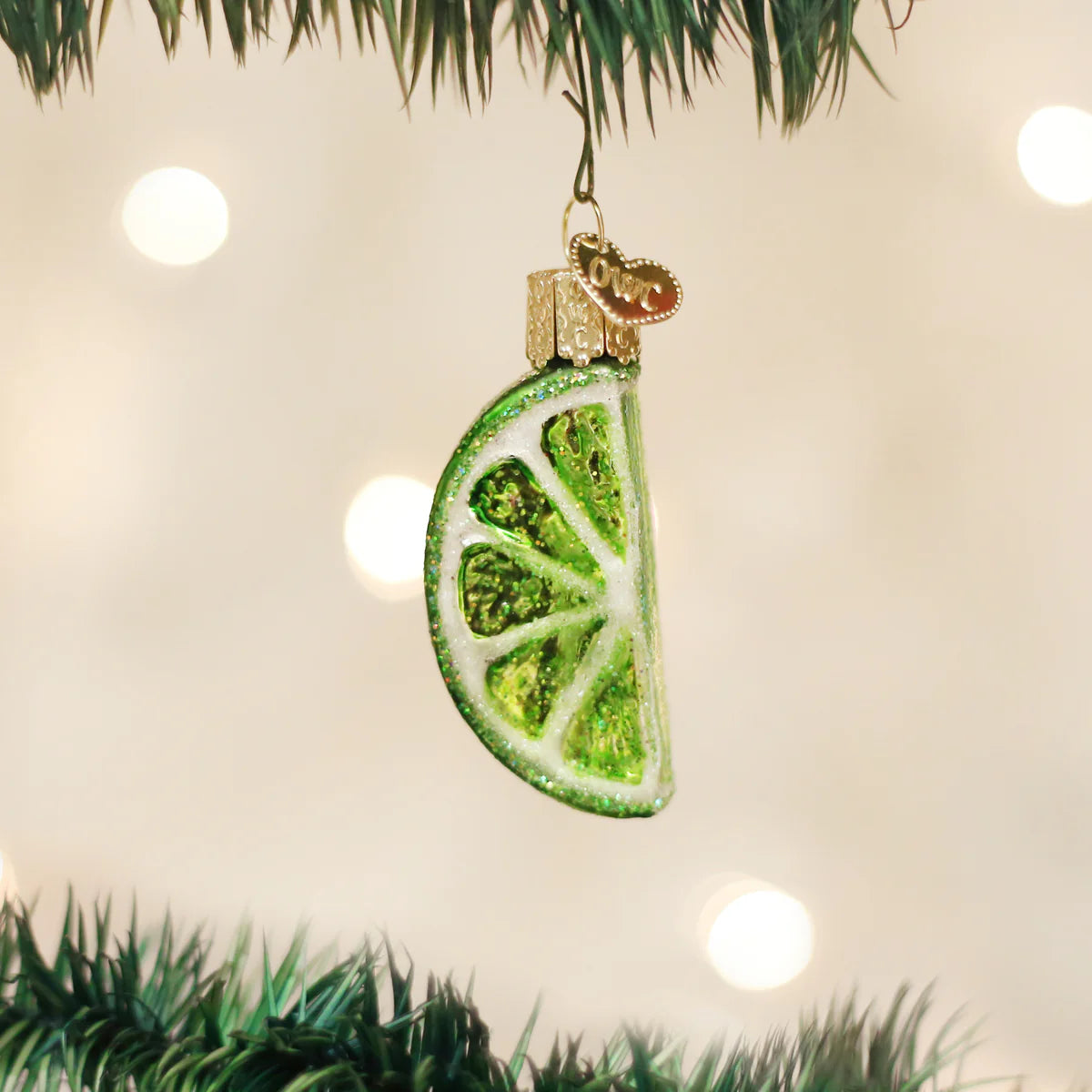 Old World Christmas Lime Slice Ornament