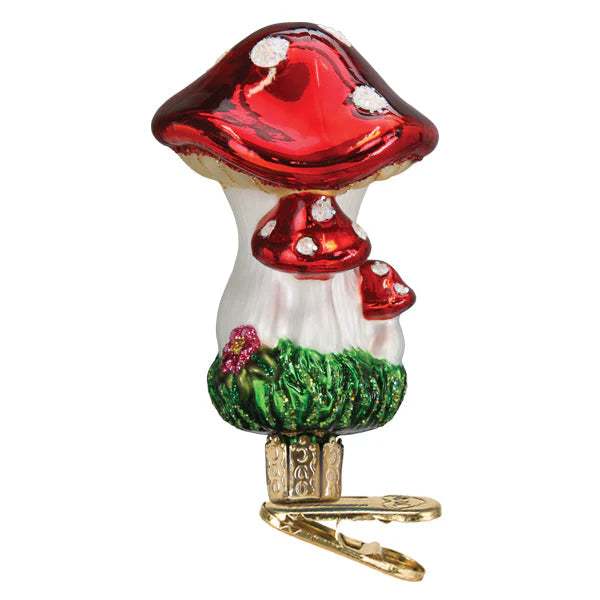 Old World Christmas Clip On Mushrooms Ornament