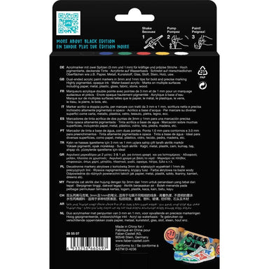 Black Edition Shake & Paint Acrylic Markers - Classic Set of 6