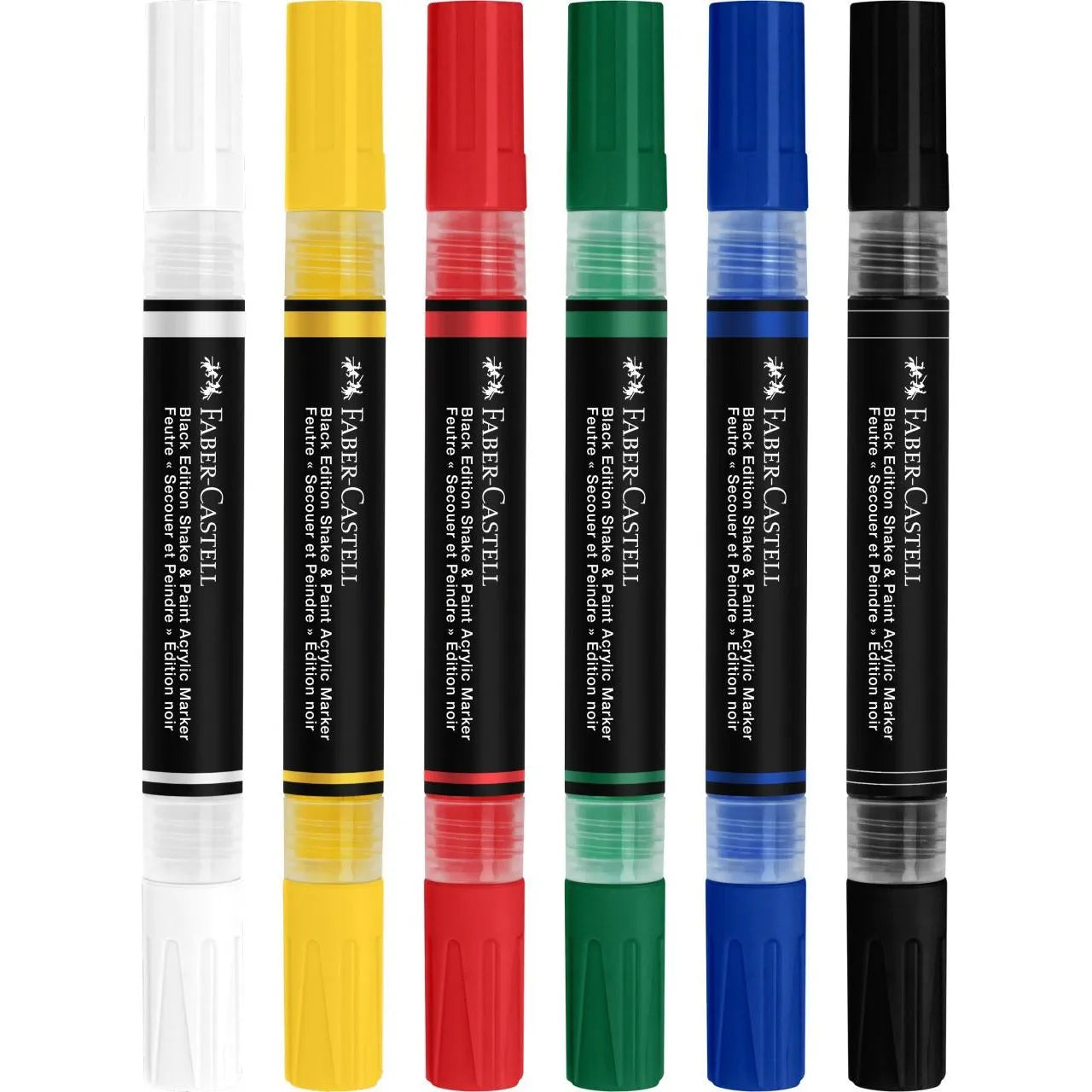 Black Edition Shake & Paint Acrylic Markers - Classic Set of 6