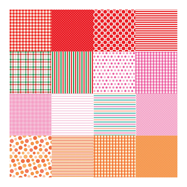 Patterned Paper Pack - Stripes, Dots, and Plaids