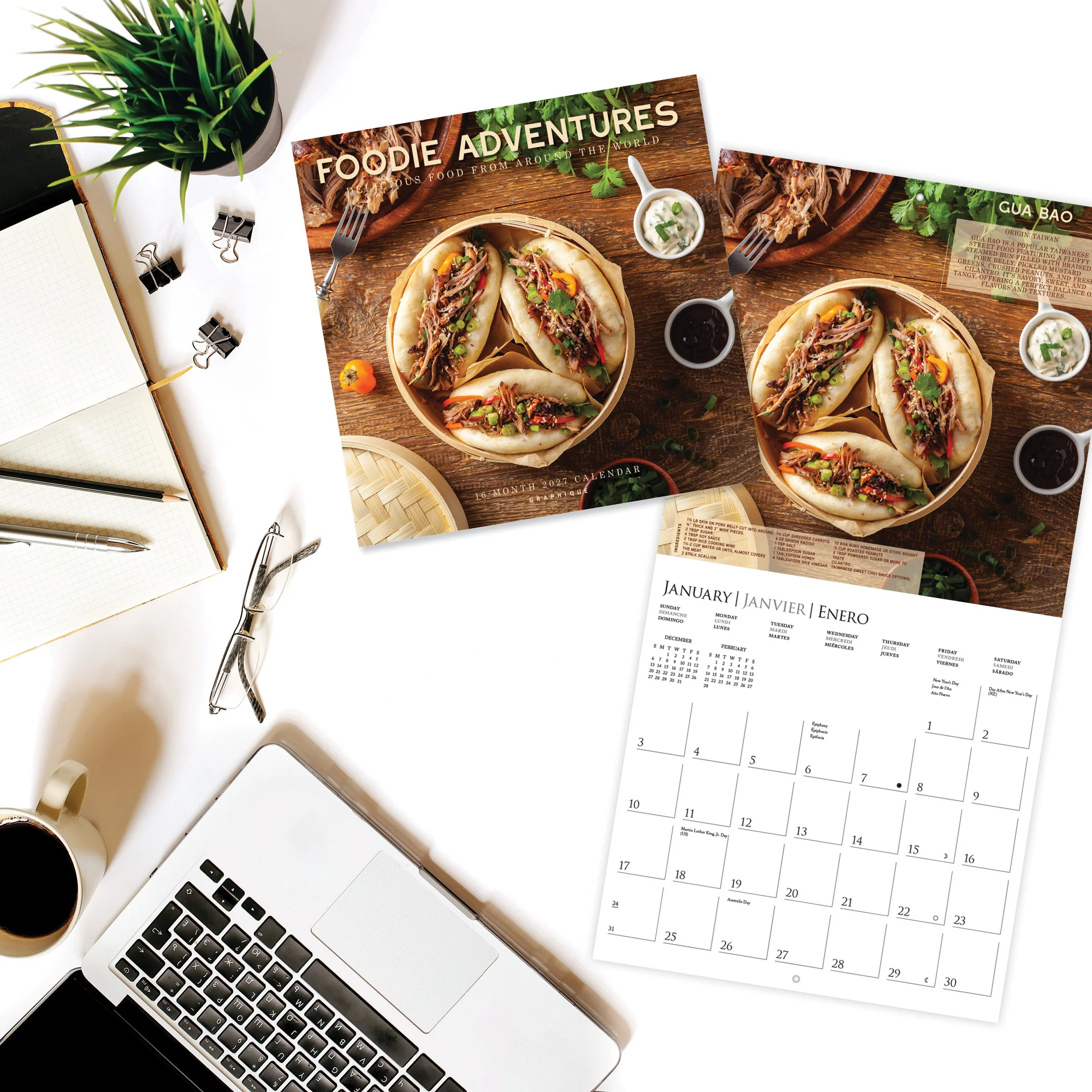 GRPH Foodie Adventures 2027 Wall Calendar
