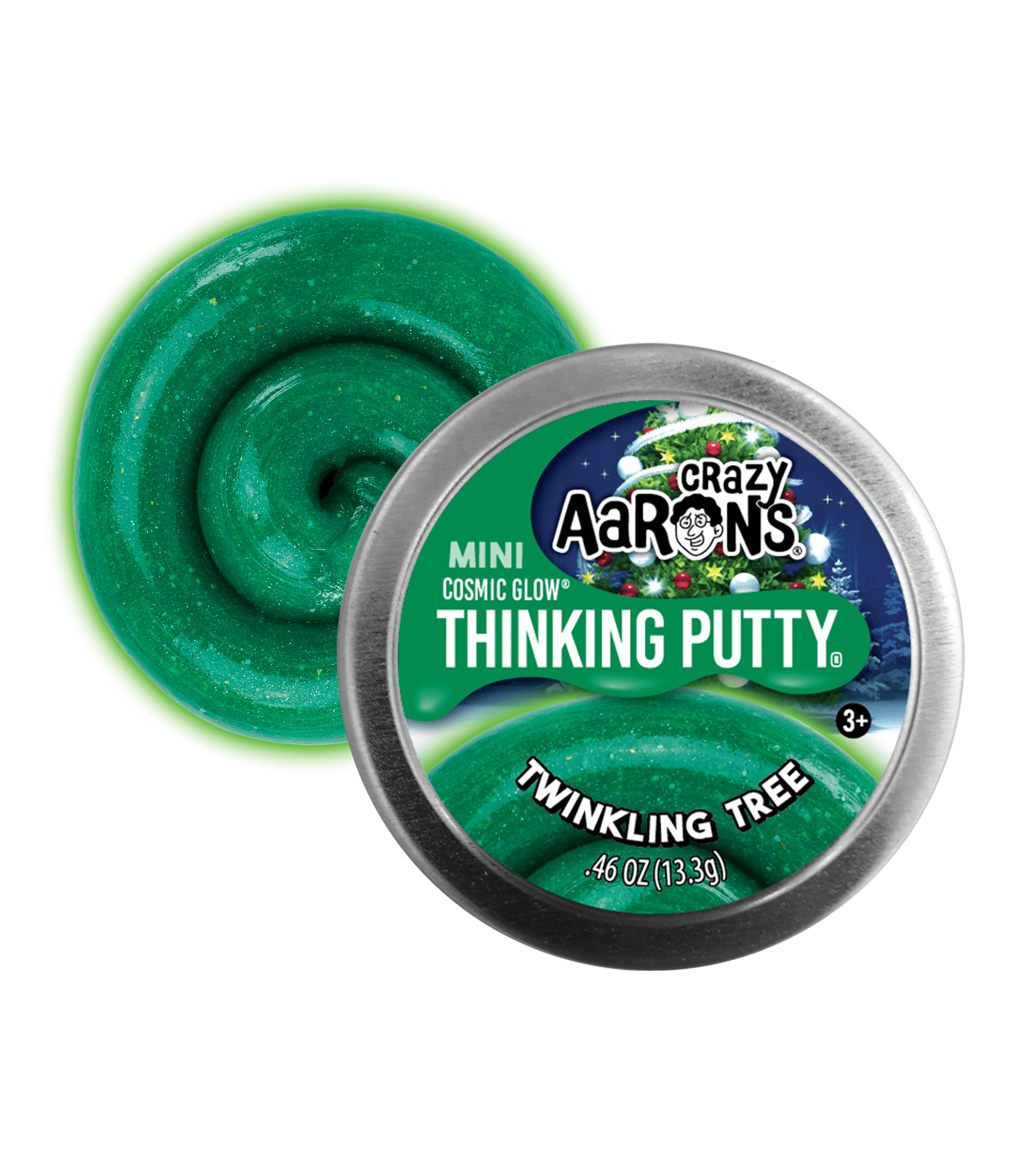 Crazy Aaron's Thinking Putty Mini Tin - Twinkling Tree