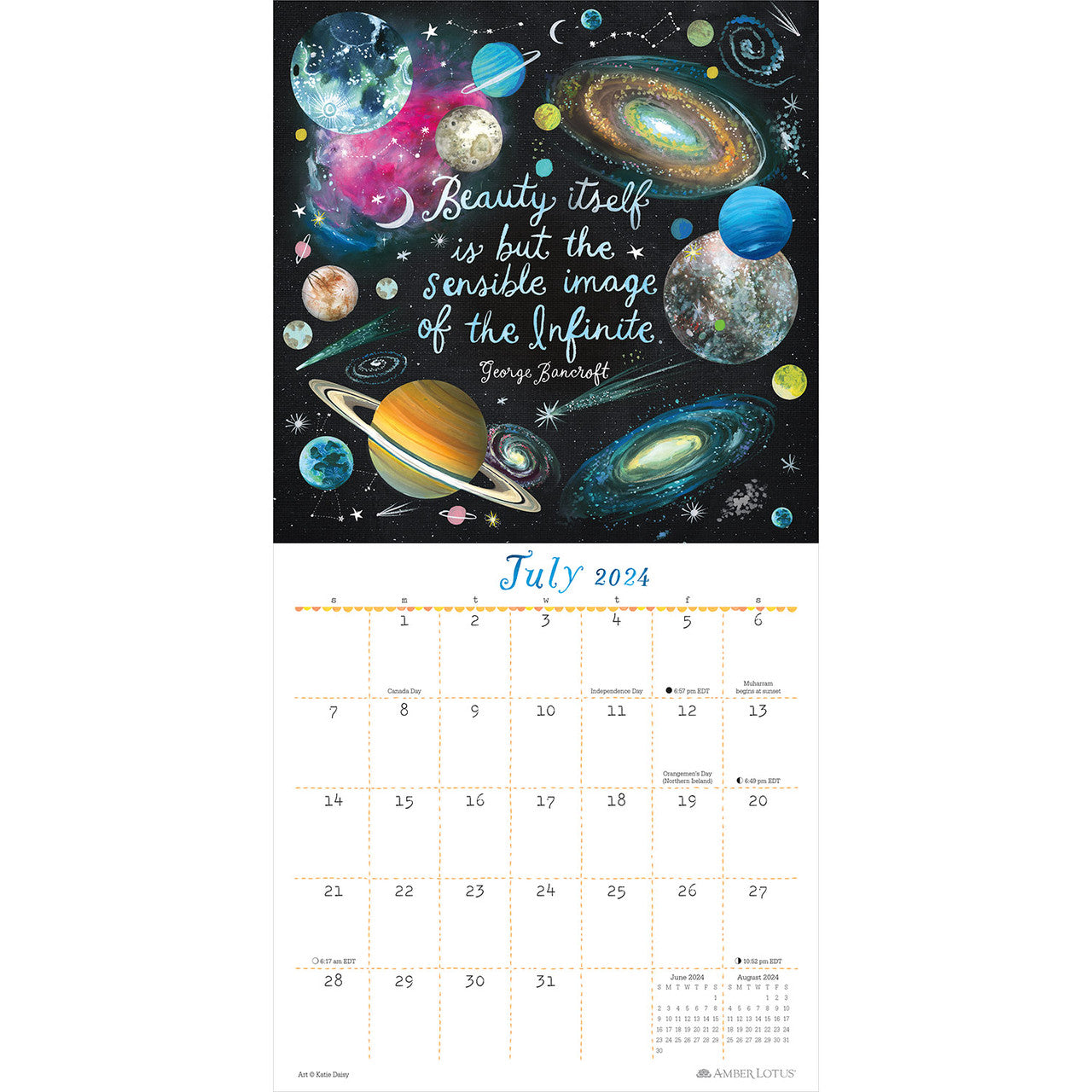 Katie Daisy Just Bloom 2024 Mini Wall Calendar    