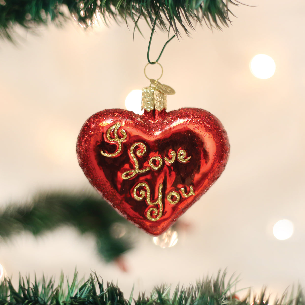 Old World Christmas I Love You Heart Ornament    