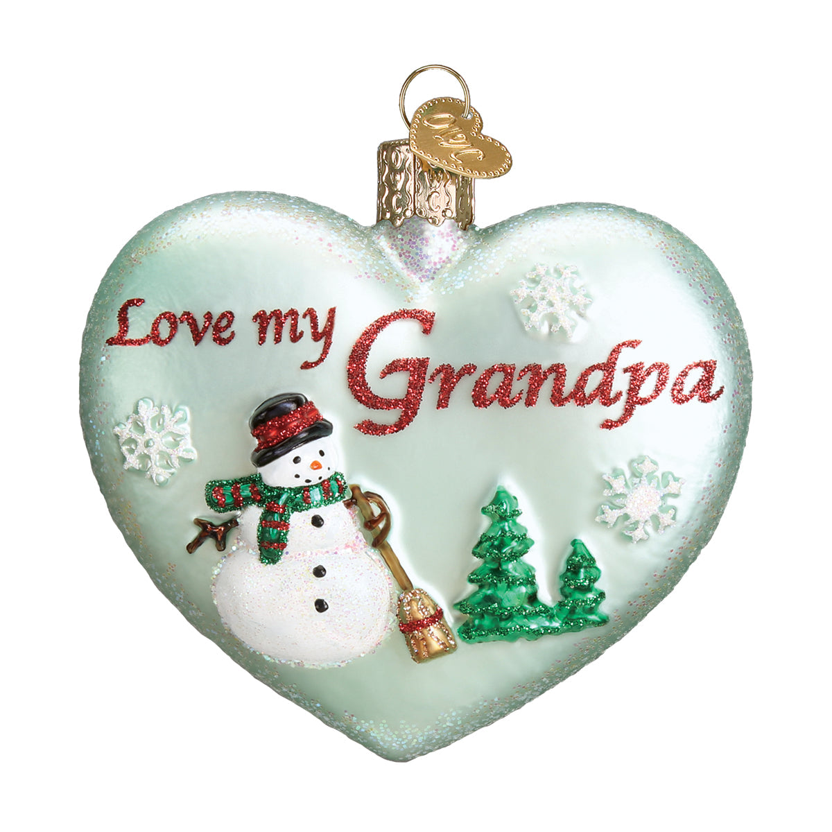 Old World Christmas Grandpa Heart Ornament    