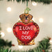 Old World Christmas I Love My Dog Heart Ornament    