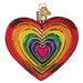 Old World Christmas Rainbow Heart Ornament