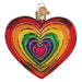 Old World Christmas Rainbow Heart Ornament