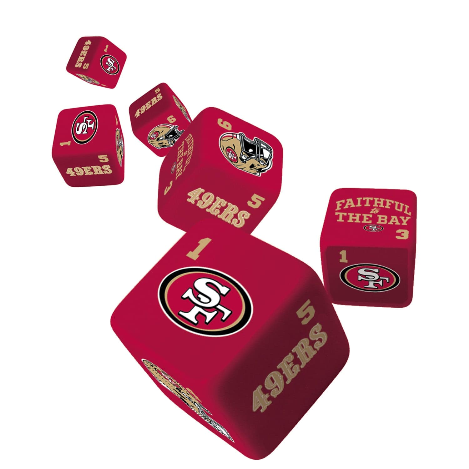San Francisco 49ers Dice - Set of 6