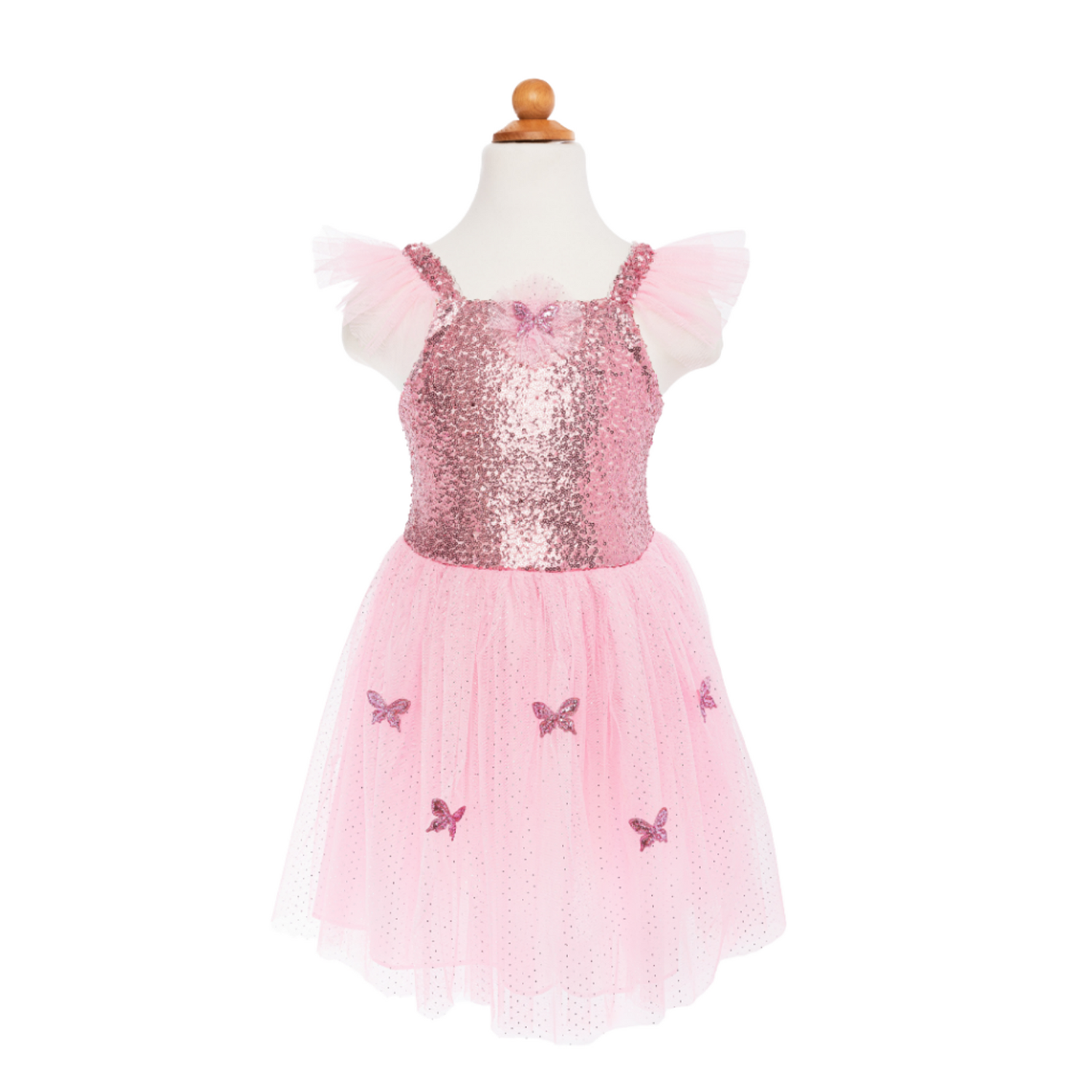 Pink Sequin Butterfly Dress and Wings - Size 5-6