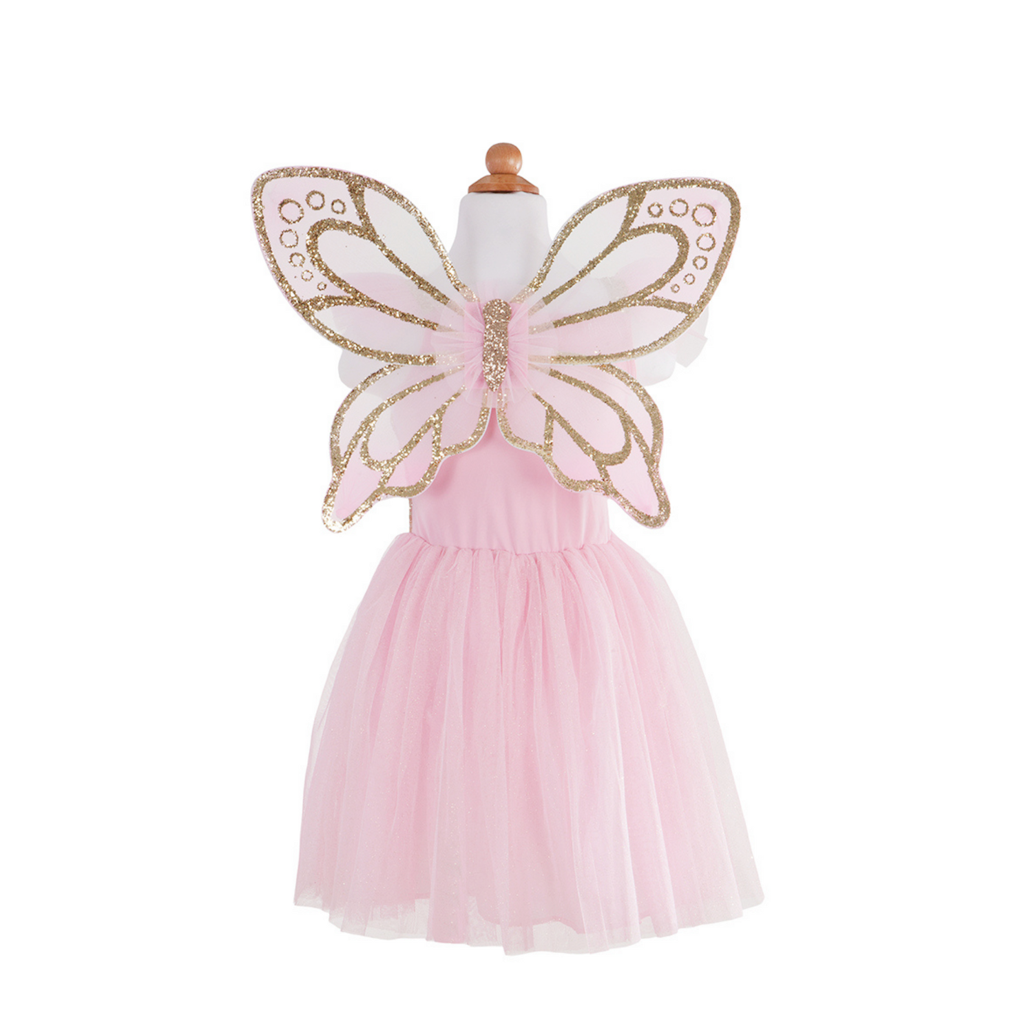 Gold Butterfly Dress With Fairy Wings - Size 5-6