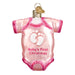 Old World Christmas Pink Baby Onesie Ornament    