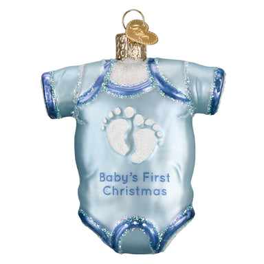 Old World Christmas Blue Baby Onesie Ornament    
