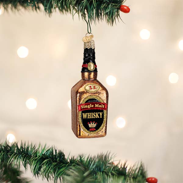 Old World Christmas Whisky Bottle Ornament    