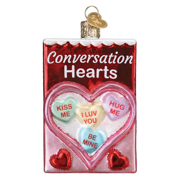 Old World Christmas Conversation Hearts Candy Ornament