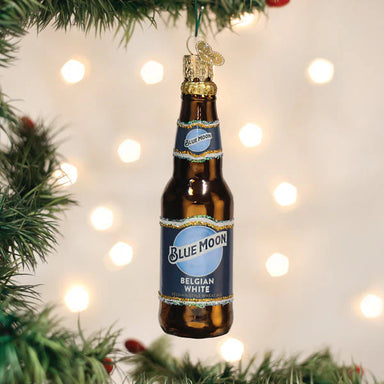 Old World Christmas Blue Moon Bottle Ornament