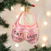 Old World Christmas Cat Lady Slippers Ornament