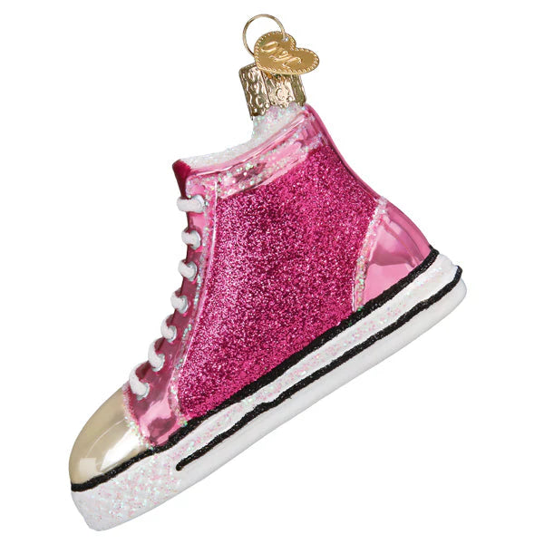 Old World Christmas Pink Fashion Sneaker Ornament