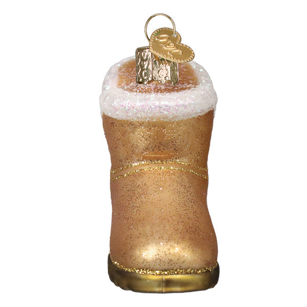 Old Wold Christmas Sheepskin Boot Ornament