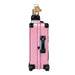 Old World Christmas Pink Rolling Suitcase Ornament