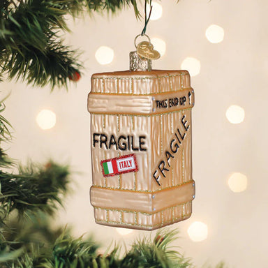 Old World Christmas Fragile Crate Ornament