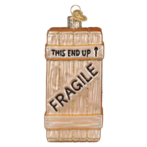 Old World Christmas Fragile Crate Ornament