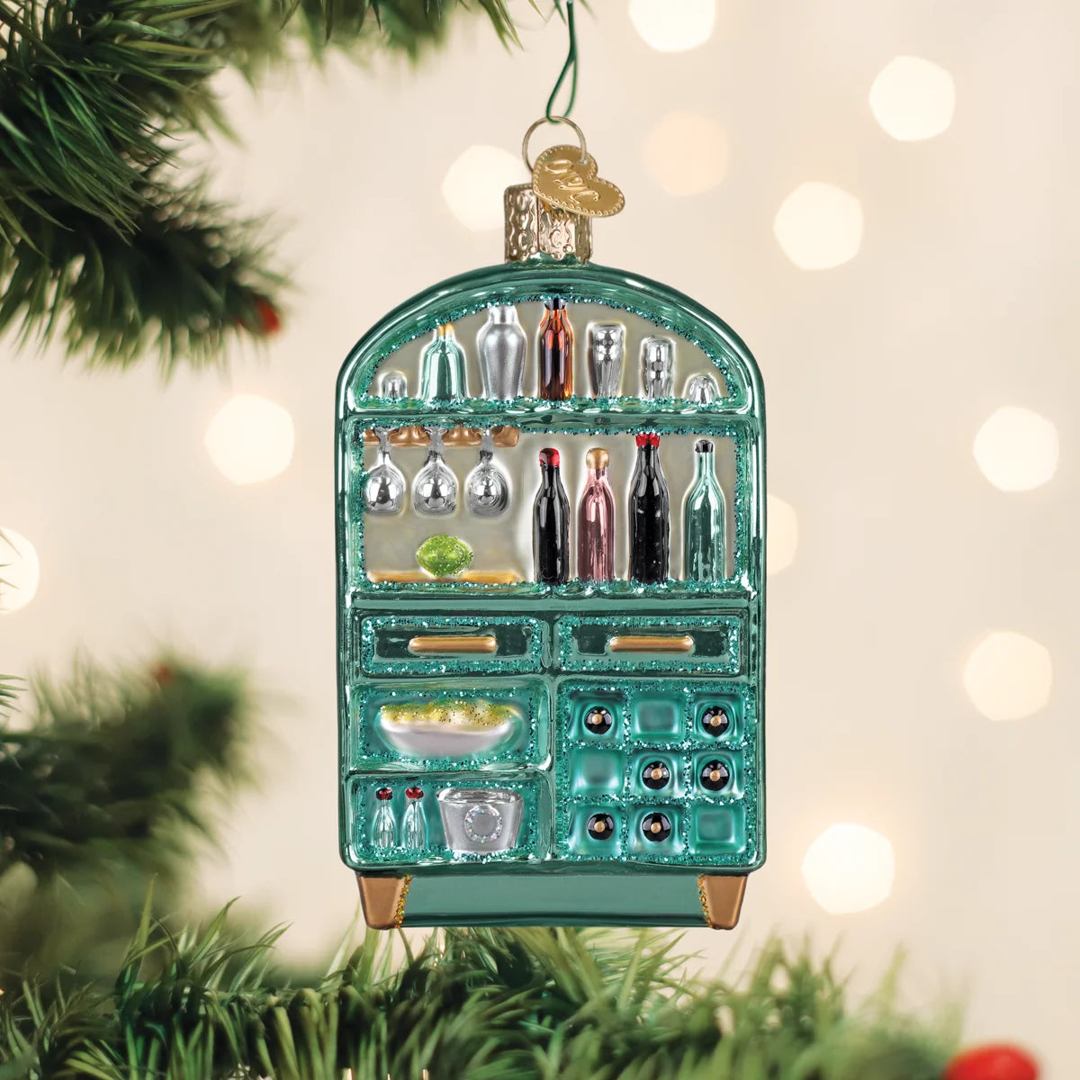 Old World Christmas Cabinet Of Cheers Ornament
