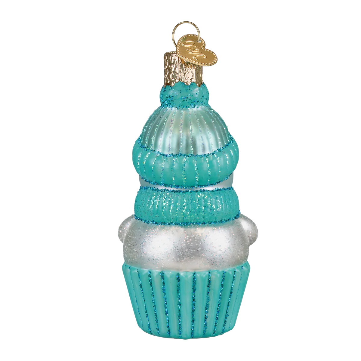 Old World Christmas Blue Snow Baby Cupcake Ornament (Baby Boy)