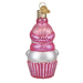Old World Christmas Pink Snow Baby Cupcake Ornament (Baby Girl)