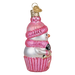 Old World Christmas Pink Snow Baby Cupcake Ornament (Baby Girl)