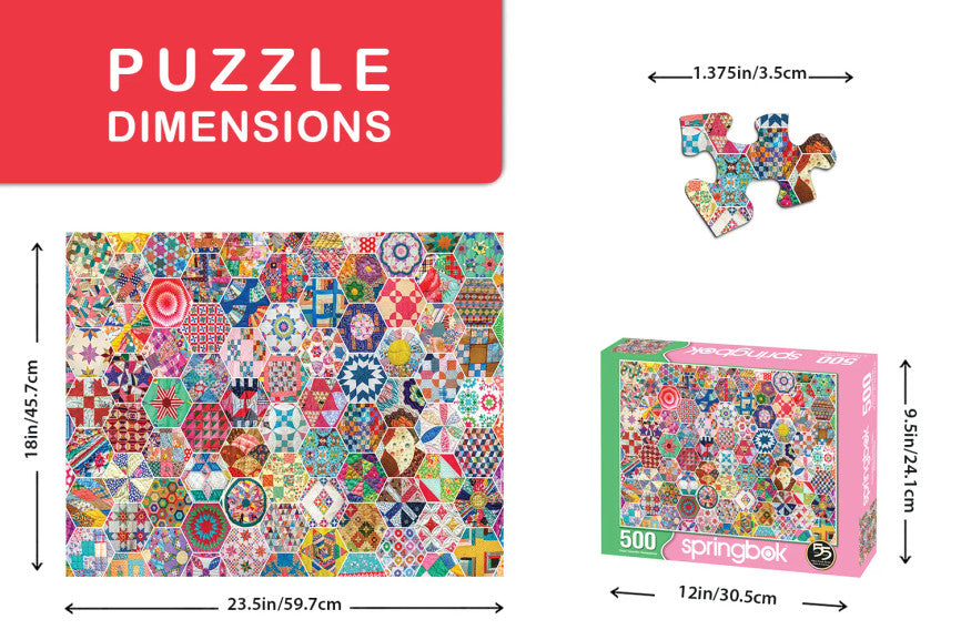 SPRGBK Crazy Quilts 500 Piece Puzzle
