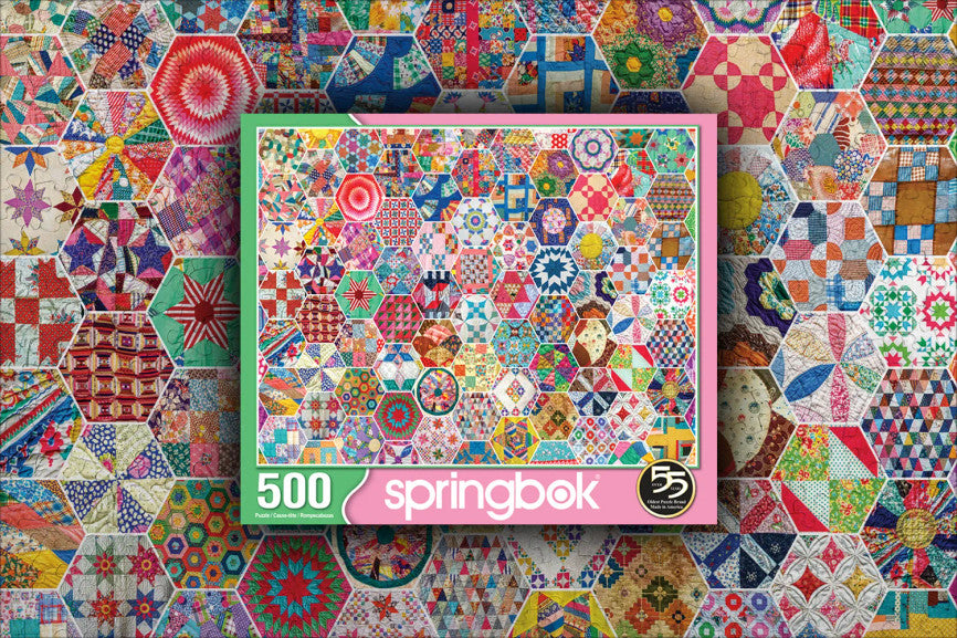 SPRGBK Crazy Quilts 500 Piece Puzzle