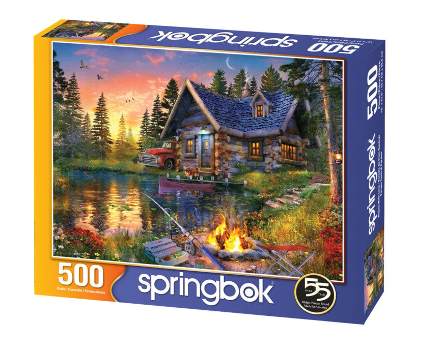 SPRGBK Sun Kissed Cabin 500 piece puzzle