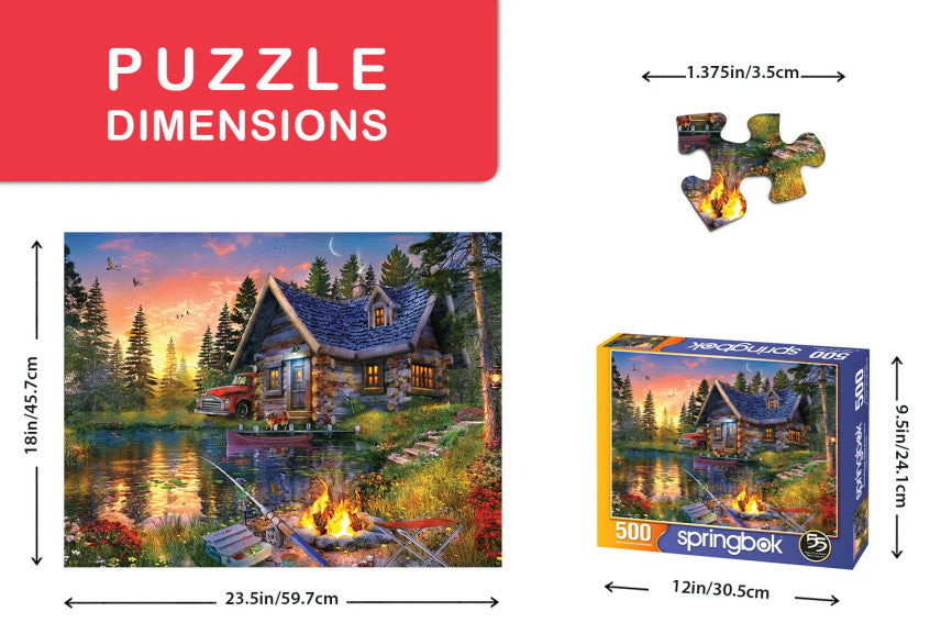 SPRGBK Sun Kissed Cabin 500 piece puzzle