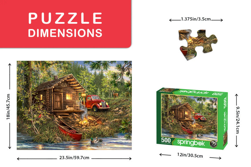 SPRGBK Cozy Cabin Life 500 Piece Puzzle