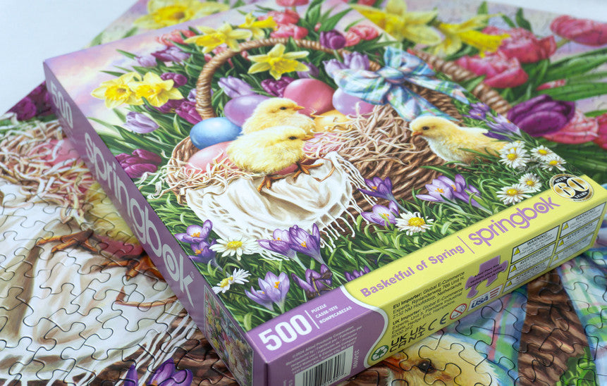 Basketful of Spring 500 Piece Puzzle