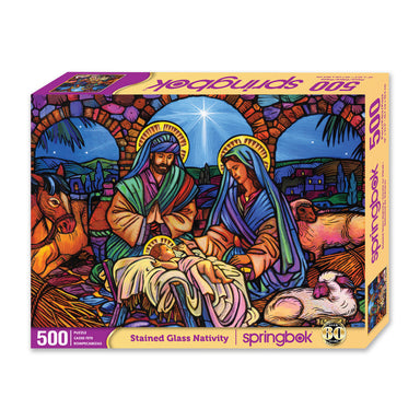 Stained Glass Nativity 500 Piece Puzzle