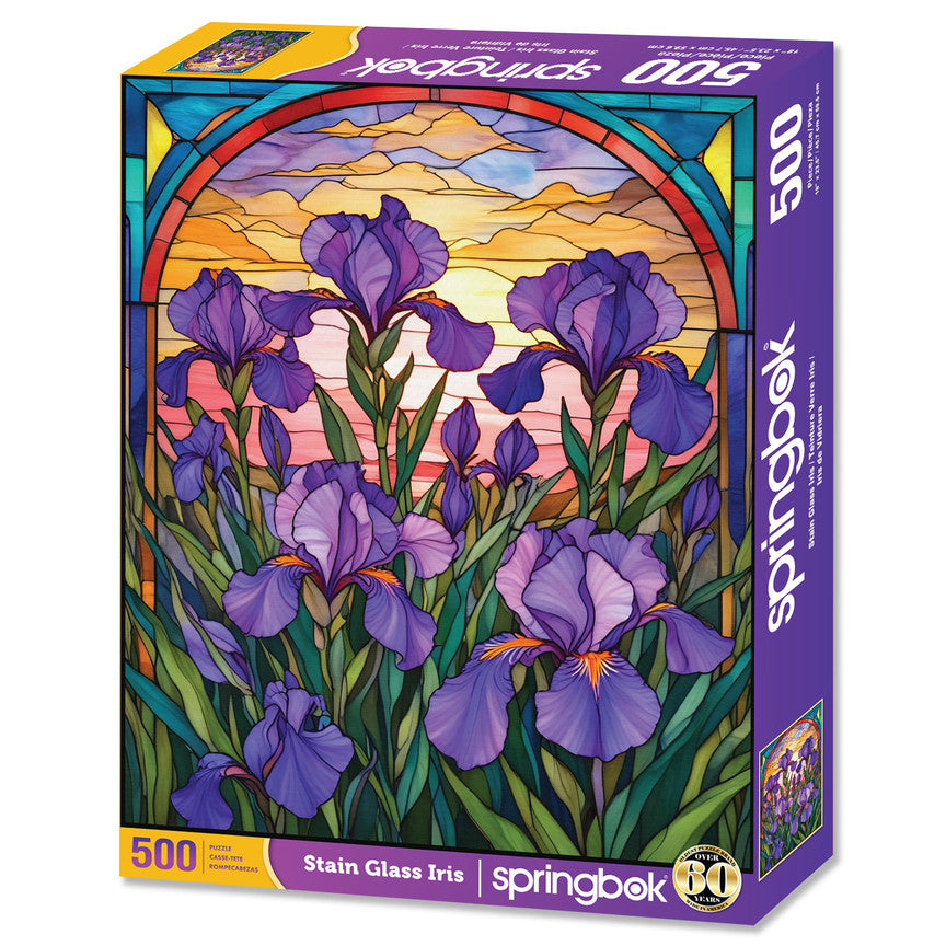 Stained Glass Iris 500 Piece Puzzle