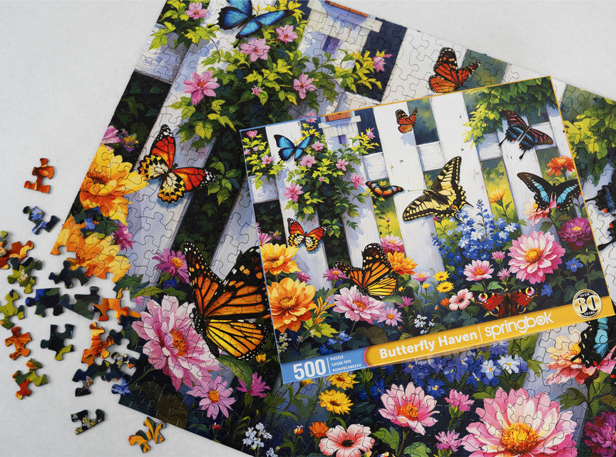 Butterfly Haven 500 Piece Puzzle