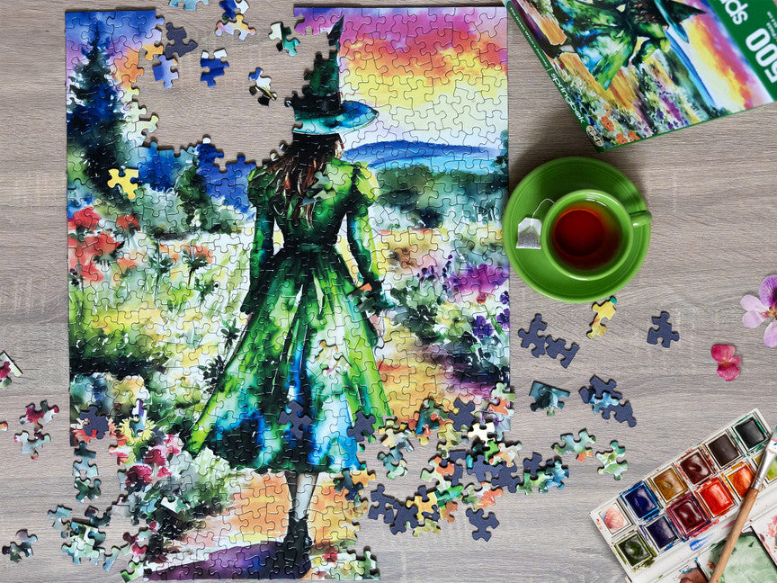 The Green Witch's Journey 500 Piece Puzzle