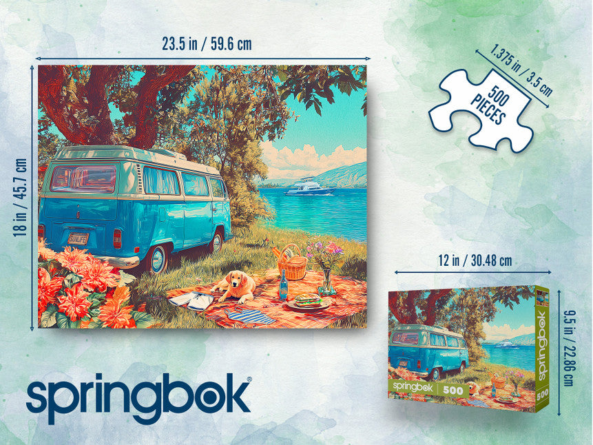 SPRGBK Lake Day Picnic 500 Piece Puzzle