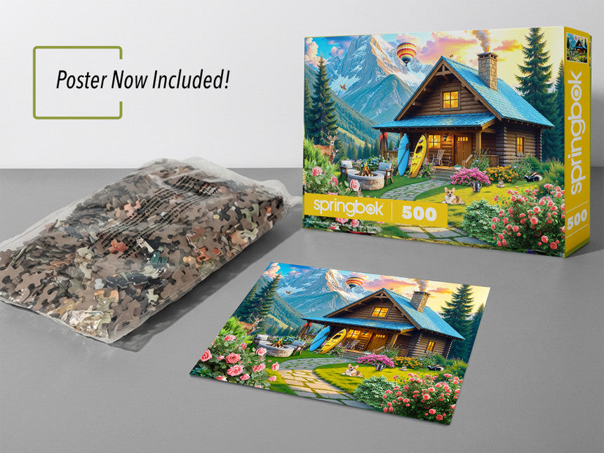 SPRGBK Mountain Cabin Retreat 500 Piece Puzzle