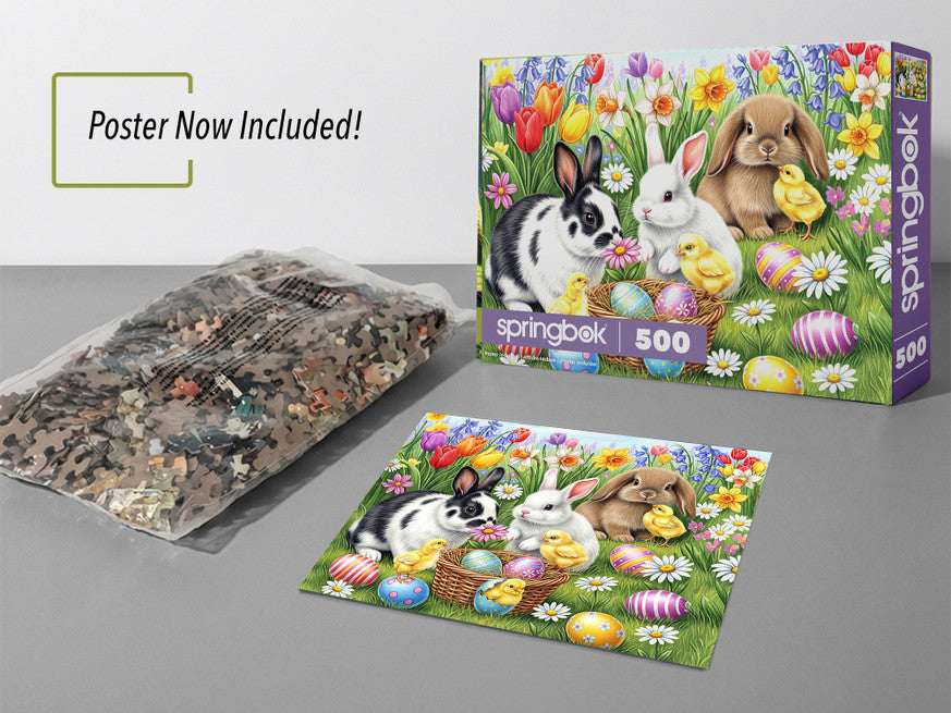Three Easter Bunnies 500 Piece Puzzle