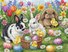 Three Easter Bunnies 500 Piece Puzzle