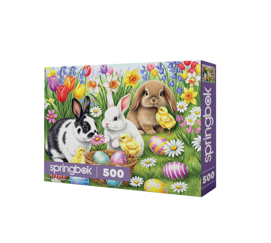 Three Easter Bunnies 500 Piece Puzzle