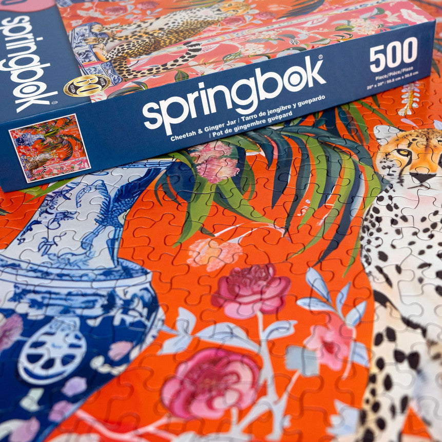 SPRGBK Cheetah and Ginger Jar 500 Piece Puzzle